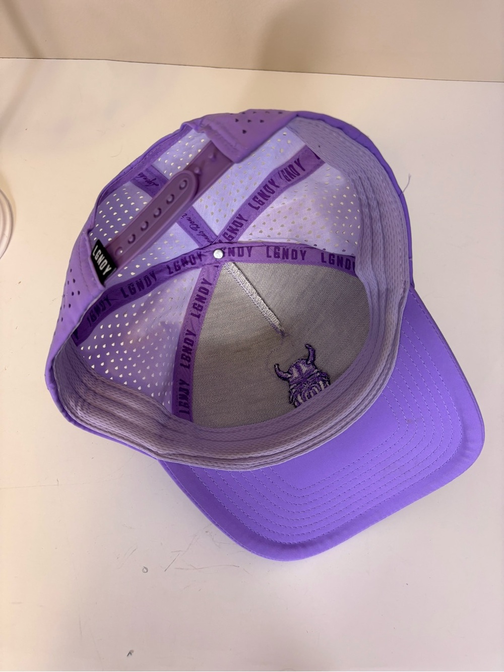 Legendary Golf Minnesota Vikings Purple Viking Logo Hat Adjustable - Picture 5 of 5